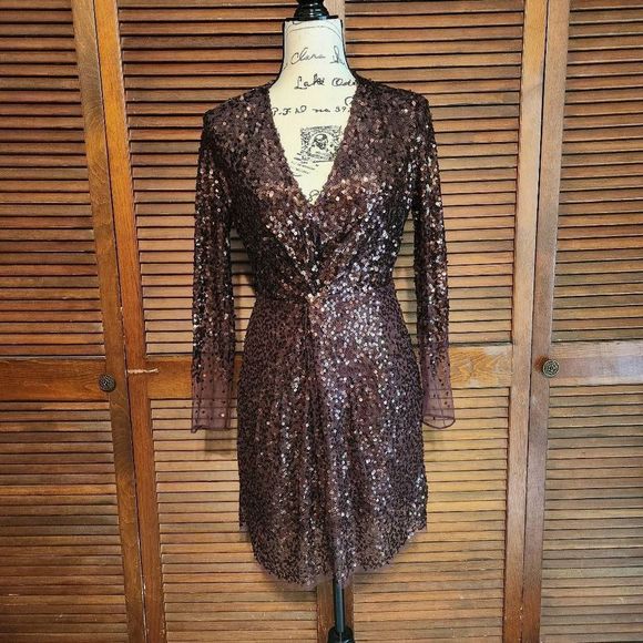 New French Connection Emille Sequin Sheath Dress - Picture 2 of 10